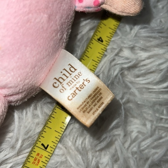 Carters child of mine my first doll pink Blonde rattle plush stuffed toy 7" - Picture 3 of 3